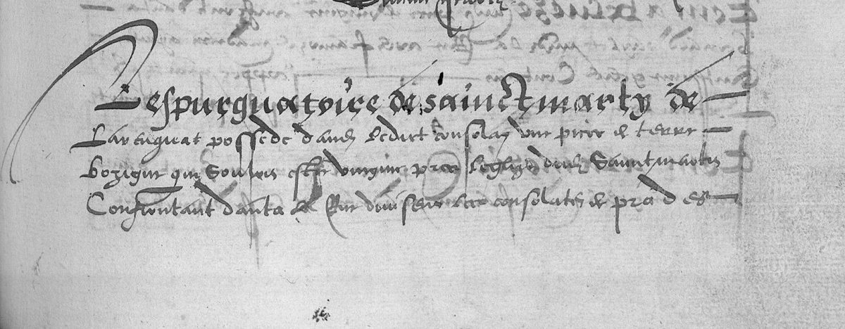Propriété du bassin du Purgatoire, 1595